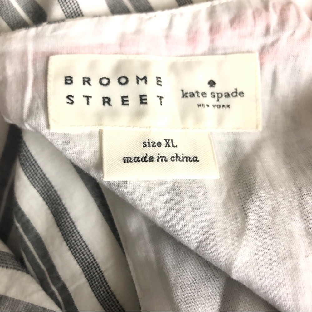 kate spade White and Red Striped Floral Embroidered Midi Dress - Picture 7 of 10